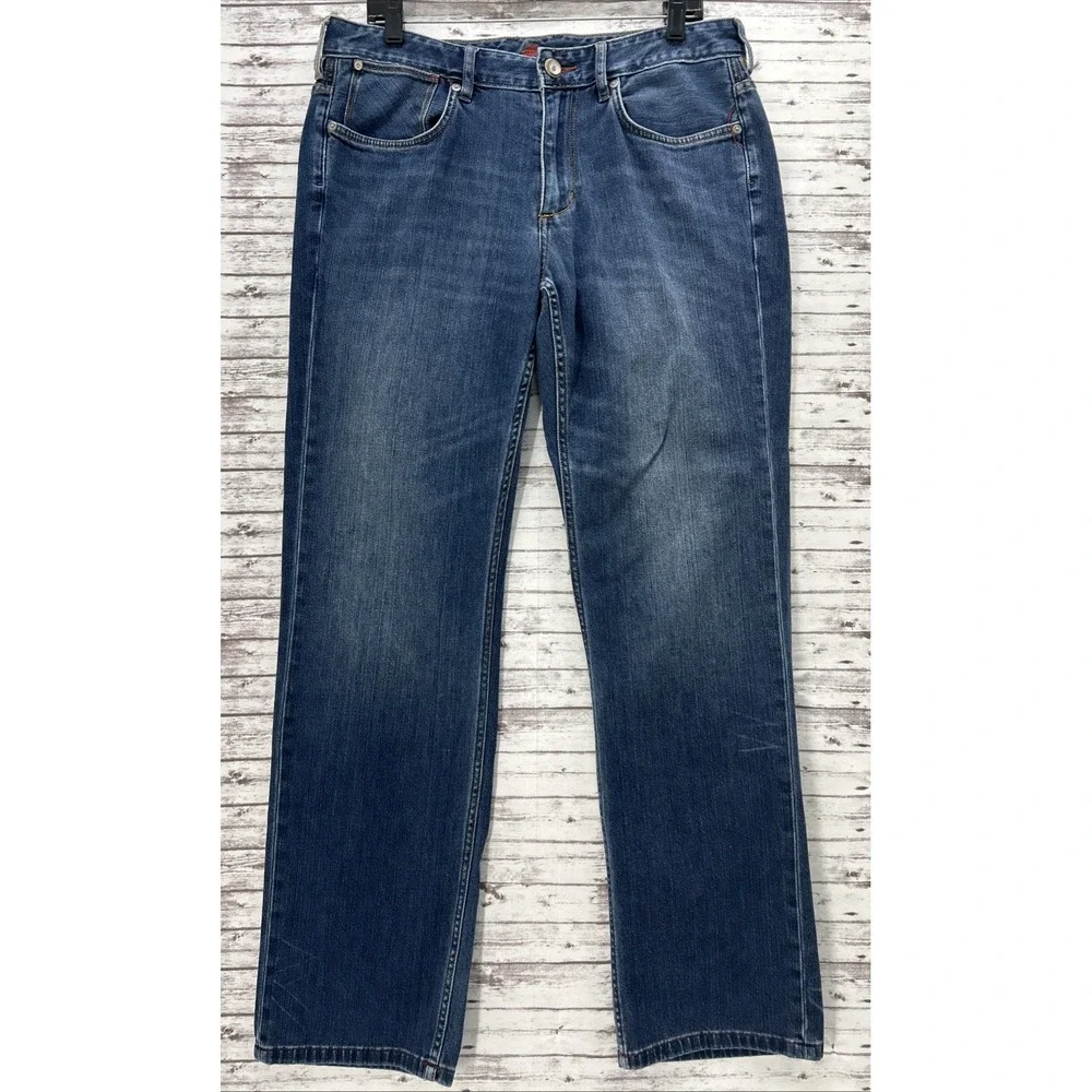 Tommy Bahama Authentic Jeans Mens 34x32 Blue Medium Wash Straight Stretch